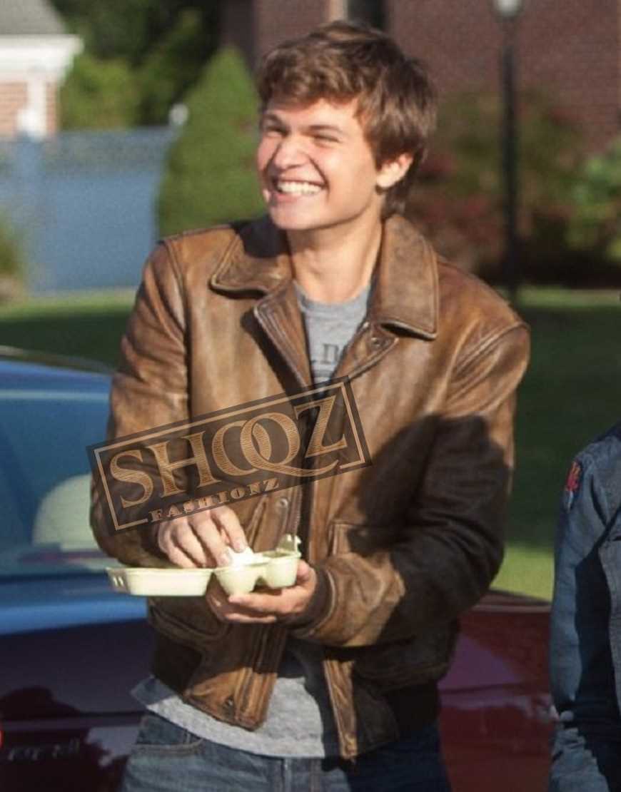 The Fault In Our Stars Ansel Elgort Leather Jacket